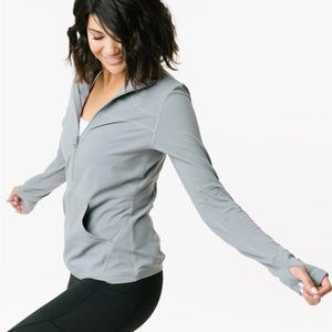 Gray Pocket 1/2 Zip Pullover Size M